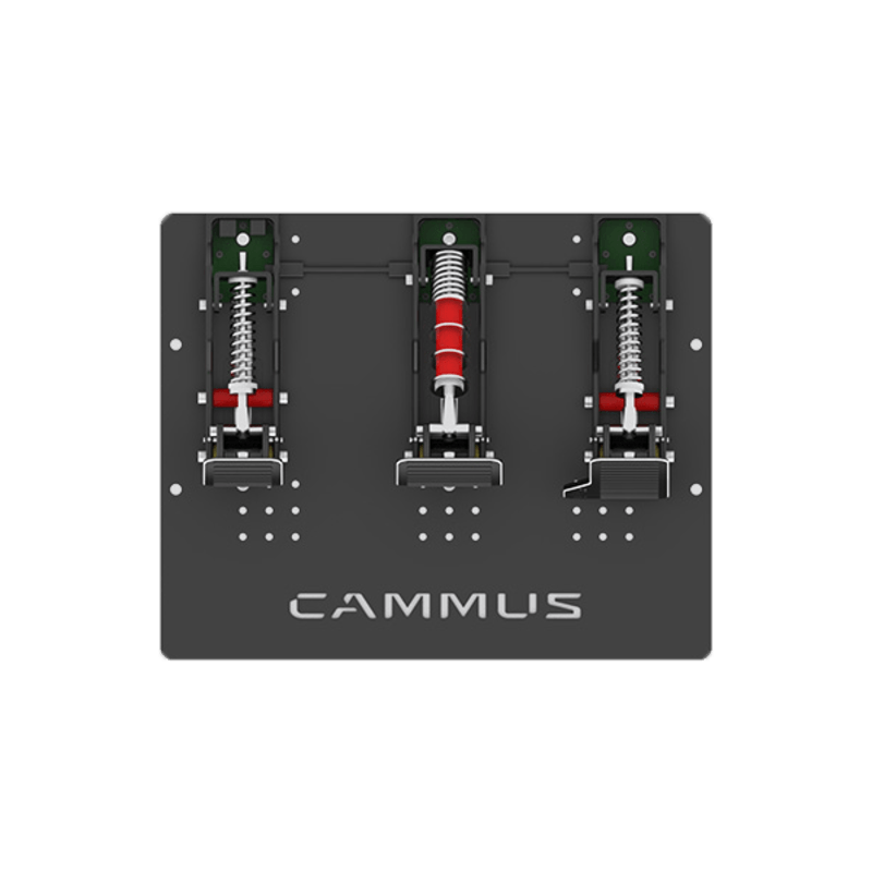Cammus Pedals top down view showing the embraided branding of the word Cammus