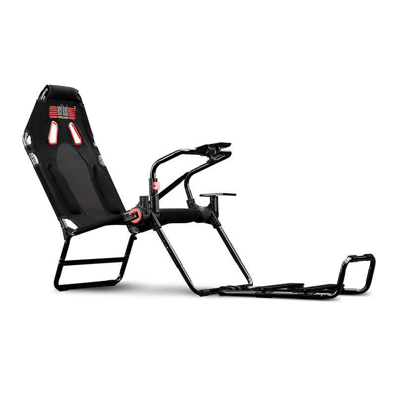 Next Level Racing GT Lite cockpit frame with no peripherals from the front left hand side