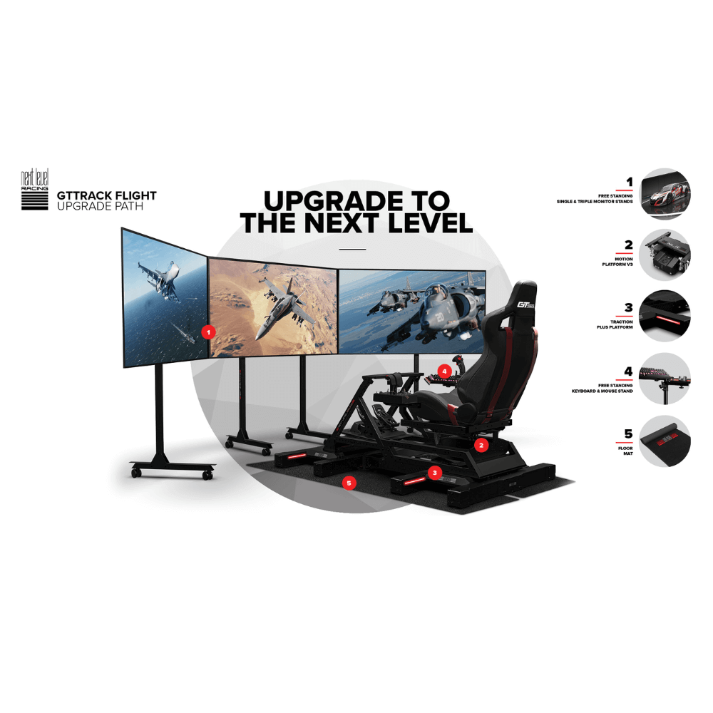 Next Level Racing GTtrack Simulator Flight Cockpit