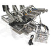 PE Racing Load Cell Pedals Kit side view with pedals elevated