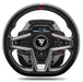 Front view of the Thrustmaster T248 steering wheel powered on