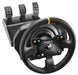 Top down view of the TX Racing Wheel with the wheel at the front and the pedals at the rear with a white background