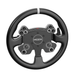Angled view of the CS racing wheel powered off and in black