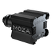 Moza R9 V2 side rear view with power and ports for peripherals 