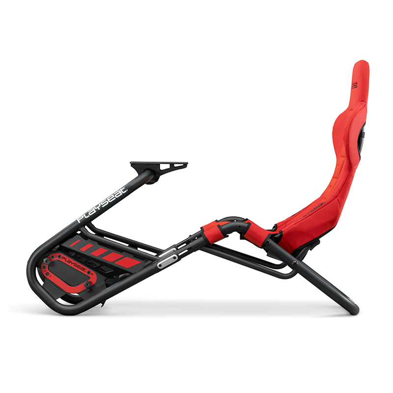 playseat trophy sim racing cockpit red side view