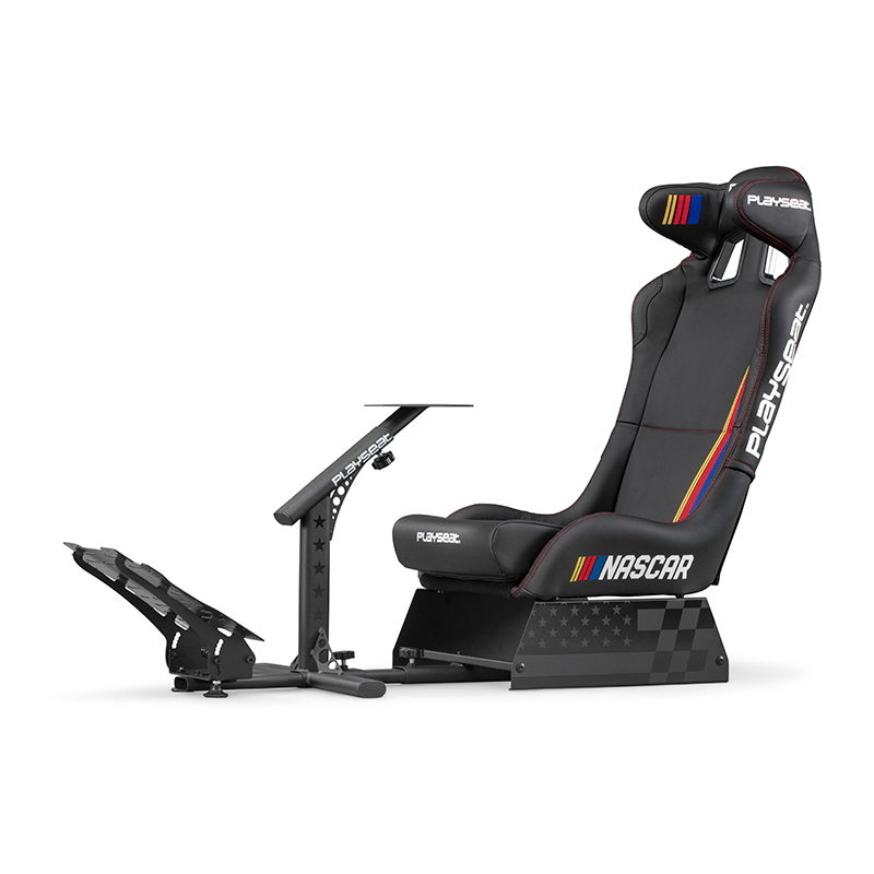 Nascar edition of the Playseat Evolution Pro assembled and with no peripherals